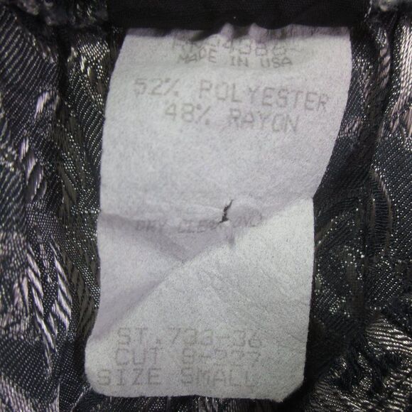 Judy Knapp Vintage Pants Sz S Silver Brocade Pull On Dressy High Rise Trousers - Picture 10 of 13